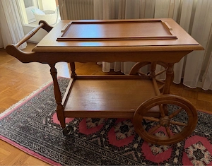 Vintage Servierwagen aus Holz