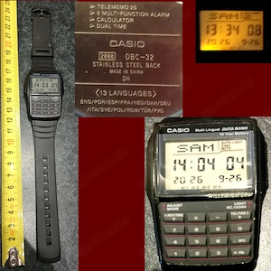 Casio DBC-32 Uhr Mod 2888 Datenbank Digital Vintage