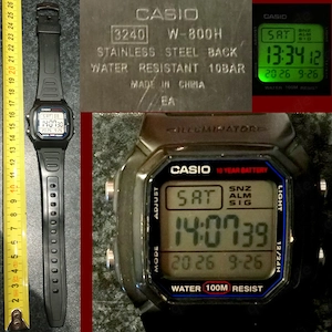 CASIO W-800H , Armbanduhr Chronograph Digital, Gut+