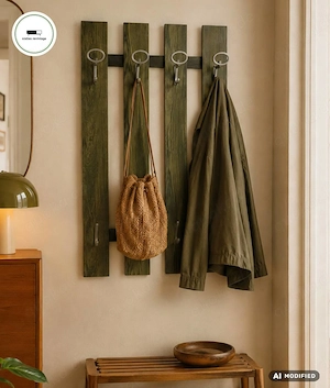 Garderobe im außergewöhnliche grün Original aus den 70er Jahre