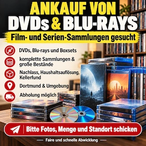 DVDs, Blu-rays und komplette Filmsammlungen aus Dortmund und Umgebung gesucht