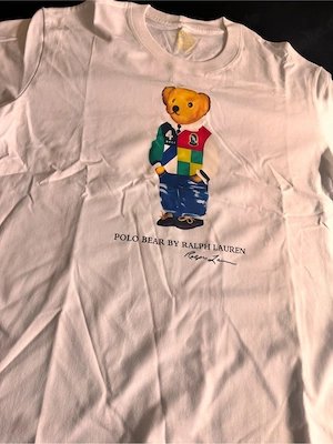 Polo Ralph Lauren Polo Bear T-Shirt Weiß Custom Slim Fit   Gr. L