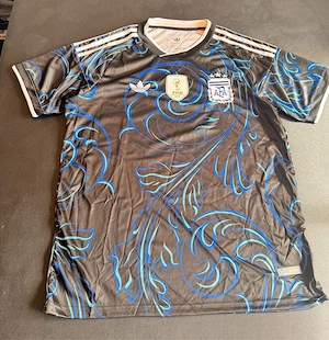 Adidas Argentina Trikot Special Edition Schwarz   Blau (WM 2022 Champions Patch)   Gr. L