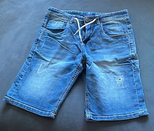 Gr. 164 blaue used-looked Jeans-Shorts von Tom Tailor