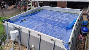 Rechteckiger Frame Pool  ca. 8.000 Liter   inkl. Skimmer & Solarplane