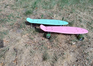 Kinder Pennyboard   Skateboard Rosa   mit LED-Leuchtrollen