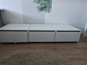 IKEA SLÄKT Rollcontainer   Bettkästen auf Rollen   3 Stück   weiß