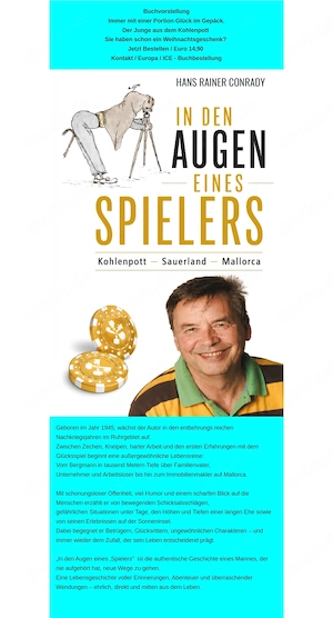 Buchvorstellung - In den Augen eines  Spielers   ist die authentische Geschichte eines Mannes.......