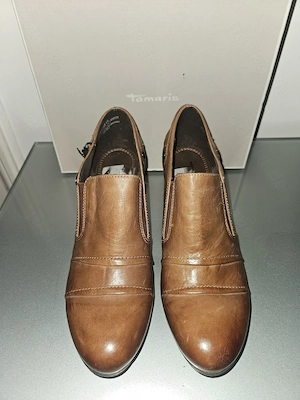 Neu mit Etikett! TAMARIS Damen Leder Stiefeletten, braun, Größe 40 Antishokk TOP! Klassiker! 