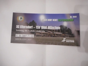 Ticket Regionalliga  Bayern SC Eltersdorf -1860 München Ticketnummer 1860  