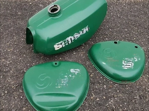 Simson S51 Enduro Tankset Billiard Grün zu verkaufen - Orginallack