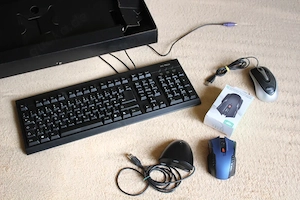Gaming Maus Wireless +Logitech mouse + keyboard receiver cordless , MS Tech Tastatur, Head Set