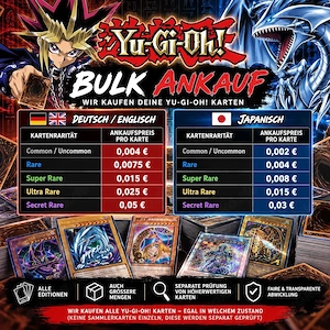 Yu-Gi-Oh! Karten & Sammlungen gesucht   Bulk DE   EN   JP