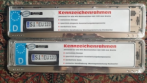 Chrom  2 Kennzeichen Rahmen neu  Verchromt OVP  Abholung München Sendling 19   Versand 7,50  info 01