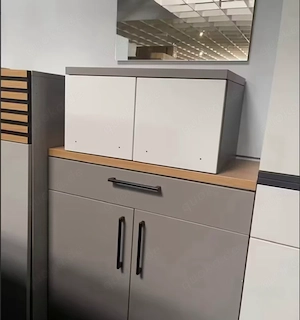 Garderobe Flurmöbel Schuhschrank Kommode Farbe Grau holz schwarz