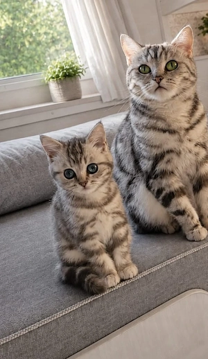 Britisch Kurzhaar (BKH) Kitten Silver Tabby, 14 Wochen, weiblich