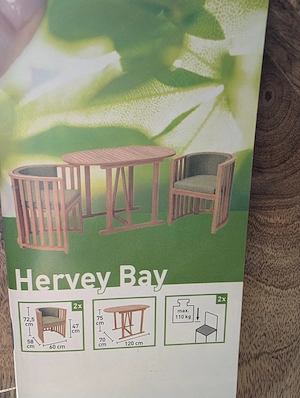 Hervey Bay Gartenmöbel Set - 2 Stühle und 1 Tisch