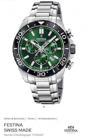 Verkauf einer Herren Schweizer Armbanduhr