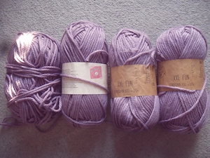 Wolle Strickgarn XXL-Fun Rosa 4 x