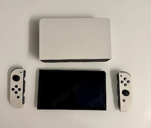 Nintendo Switch (OLED-Modell) Weiß, Inkl. Spiele Bild 2