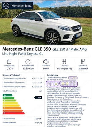 Mercedes-Benz GLE 350D  AMG Line  Bild 3