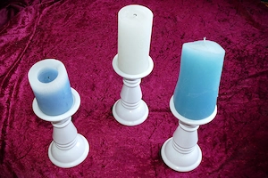 3 große Kerzenständer, ideal für Dänische Kerzen