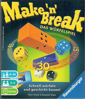 Würfelspiel Make'n'Break - geschickt bauen - Neu - Ravensburger