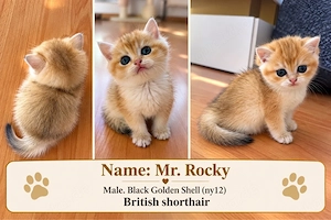 Reinrassige Britisch-Kurzhaar-Kitten mit Stammbaum   Golden & Golden Point