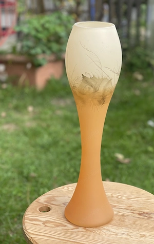 	 Glasvase, Überfangglas, ehem. Glashütte Ambiente