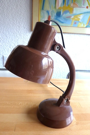 Tischlampe braun Vintage Höhe 30 cm