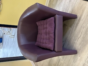 3 Schöne zeitlose Sessel Farbe Lila mit passenden Polstern