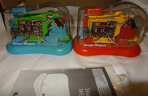 P Hefter Rexel Staple Wizard Model 112 2Stk je rot+blau batterienbetriebener Tacker für den Bürotisc