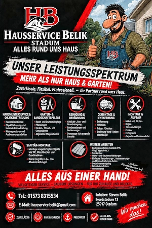 Hausmeisterservice, Winterdienst, Gartenpflege, Renovierung & mehr