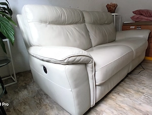 Hochwertige Leder-Relaxcouch von Hofmeister (elektrisch)