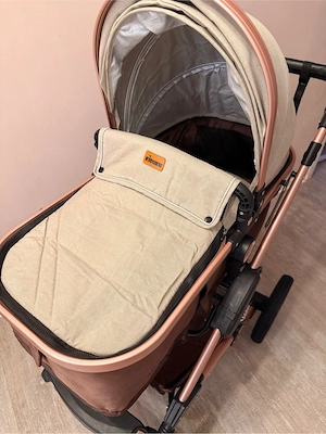 KIDUKU 3-in-1 Kombi-Kinderwagen inkl. Babyschale   Beige Bild 5