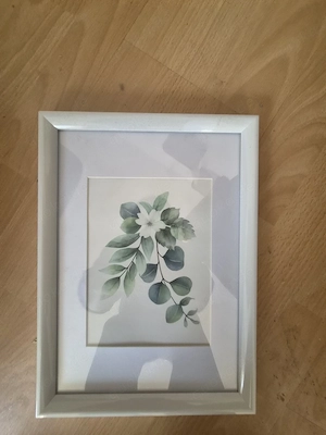    Blumenbild im weißen Rahmen   32   22 cm Bild 3