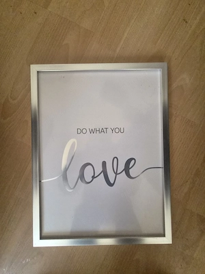    Gerahmtes Bild  LOVE    Wanddeko   42   32 cm