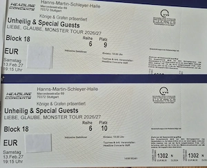 Tickets für Unheilig 2027