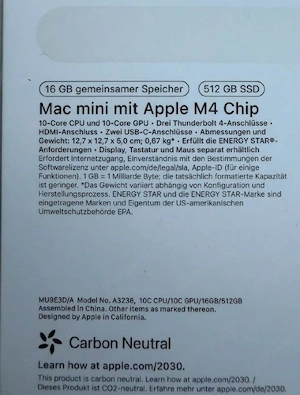 Apple Mac Mini M4 16GB 512GB Bild 5