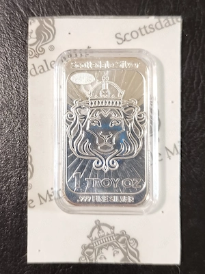 1 Unze Silberbarren 999er Feinsilber "Der Löwe" Scottsdale Mint - USA