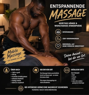 Entspannende Massage   kräftige Hände & angenehme Atmosphäre