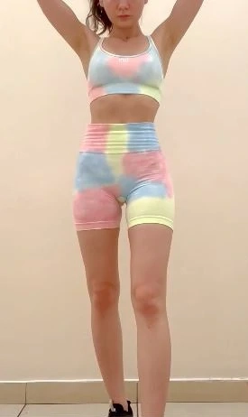Sport-Set, Hotpants, Leggings, Top, Sport BH, Gr. S