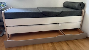 Jugendbett   Ausziehbett mit Matratzen und Lattenrost 90 200_Bett