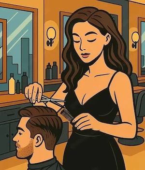 Friseuse gesucht, die oben ohne schneidet, bitte melde Dich - (sorry, kein Mann gesucht)