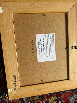 Hugo Reinhart    Blick vom Buchschirm zur Milseburg    limitierter Kunstdruck