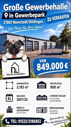 Gewerbehalle mit Büros in 27801 Dötlingen 