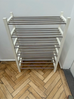6x IKEA  TJUSIG  Schuhregal, weiß silber, neuwertig , NP 49,99 
