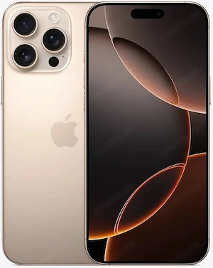 iPhone 16 Pro Max - 256 GB - Wüstensand - Top Zustand + Extras (Hüllen & Sichtschutzfolie)