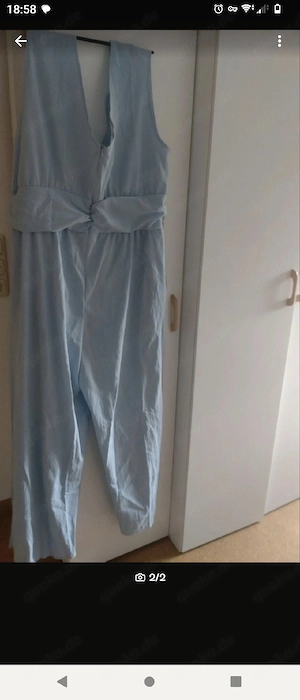 jumpsuit himmelblau 