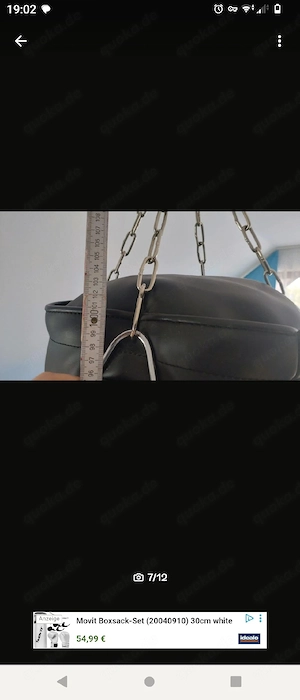 Boxsack aus echtem Leder 